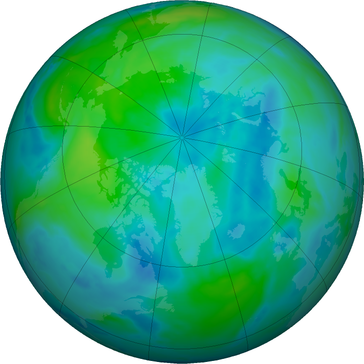 Arctic ozone map for 30 September 2023